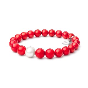 Bratara din coral rosu si perla naturala DiAmanti 202-53B-G Bratara din coral rosu si perla naturala DiAmanti 202-53B-G